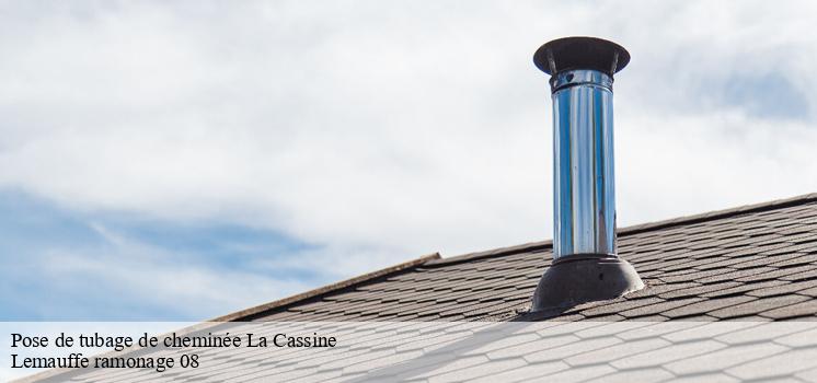 Les travaux de pose de tubage pour les cheminées à La Cassine