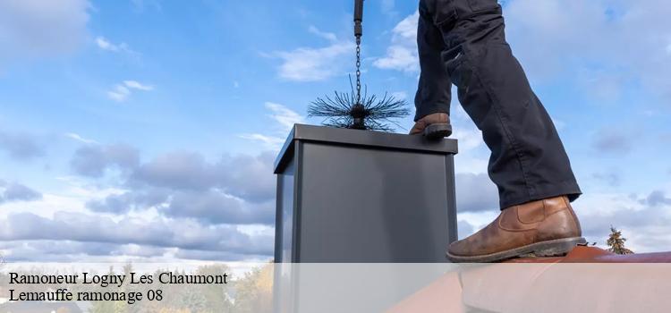 Les travaux de scellement des cheminées à Logny Les Chaumont dans le 08220