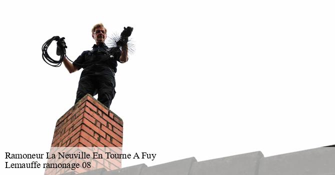 La pose de tubage de cheminée par Lemauffe ramonage 08 à La Neuville En Tourne A Fuy dans le 08310 